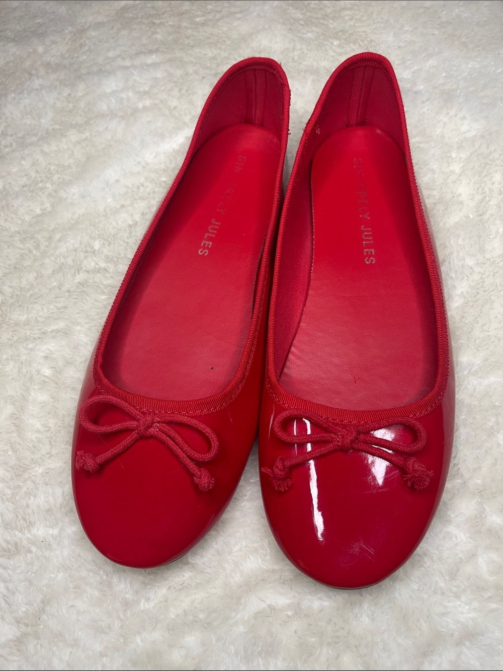 Red Ballet Flats by Sincerely Jules